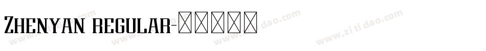 Zhenyan regular字体转换